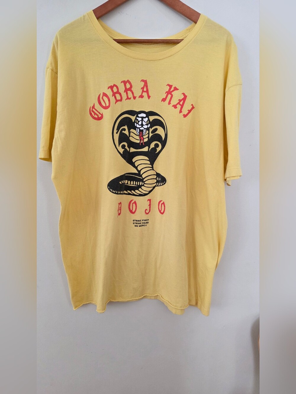 Corbra Kai Graphic Short Sleeve Tee -‎ Yellow 100% Cotton 2XL